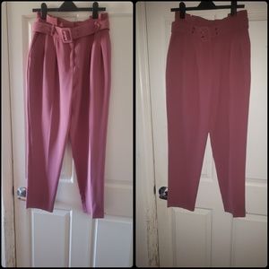 Topshop Belted Trouser Pants